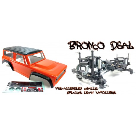 1:10 EP Crawler CR3.4 Telaio preassemblato con carrozzeria "Bronco Style" Blu