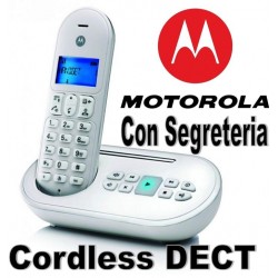 Cordless DECT GAP Motorola con Segreteria Telefonica Bianco