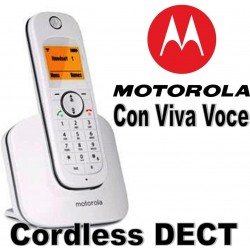Telefono Motorola Cordless DECT GAP con Vivavoce Bianco