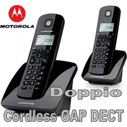Telefono Cordless Doppio Motorola C402E Dect Gap Nero