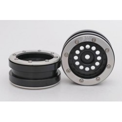 Cerchi Beadlock PT-Safari Silver / Silver 1.9 (2 pezzi)