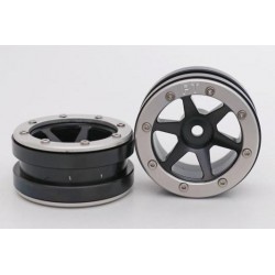 Cerchi Wheels PT- Slingshot Black / Silver 1.9 (2 pezzi)