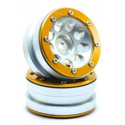 Cerchi Beadlock Wheels PT- Ecohole Silver / Gold 1.9 (2 pezzi)