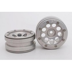 Cerchi Beadlock Wheels PT- Ecohole Silver / Silver 1.9 (2 pezzi)