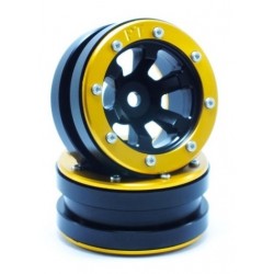 Cerchi Beadlock Wheels PT- Claw Black / Gold 1.9 (2 pezzi)
