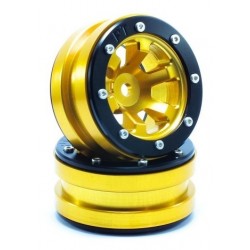Cerchi Beadlock Wheels PT- Claw Gold / Black 1.9 (2 pezzi)