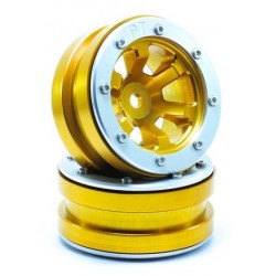 Cerchi Beadlock Wheels PT- Claw Gold / Silber 1.9 (2 pezzi)