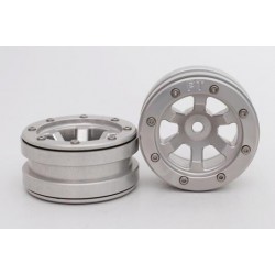 Cerchi Beadlock Wheels PT- Claw Silver / Silver 1.9 (2 pezzi)