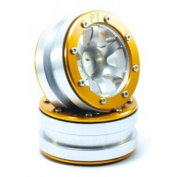 Cerchi Beadlock Wheels PT- Wave Silver / Gold 1.9 (2 pezzi)
