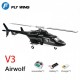 FlyWing Small Squirrel AS350 Helicopter - ARTF con Radio e Batteria (colore bianco/grigio/rosso)