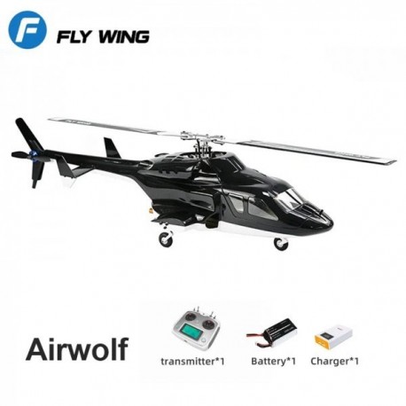 FlyWing Small Squirrel AS350 Helicopter - ARTF con Radio e Batteria (colore bianco/grigio/rosso)