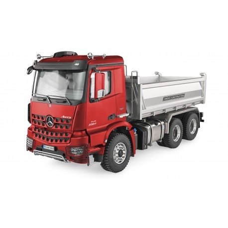 Mercedes-Benz Arocs Autocarro con cassone ribaltabile idraulico Pro 6x6 1:14 RTR rosso