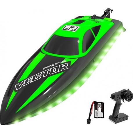Barca a motore Volantex RC Vector Lumen con sistema di inversione automatica 795-6 RTR - spazzolata / blu