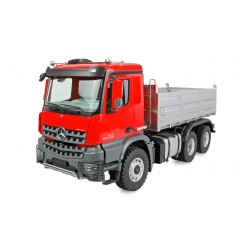 MERCEDES-BENZ AROCS AUTOCARRO CON CASSONE RIBALTABILE 6X6 1:14 RTR ROSSO