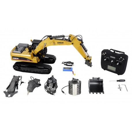 G705E Escavatore in metallo 1:14 RTR giallo