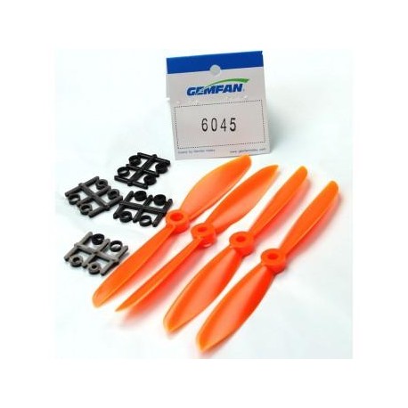 Elica 2 x CW e 2 x CCW 6045 Arancio 6x4.5 Orange Nylon 