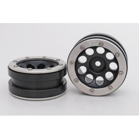 Cerchi Beadlock PT-Safari Silver / Silver 1.9 (2 pezzi)