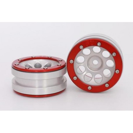 Cerchi Beadlock PT-Safari Silver / Silver 1.9 (2 pezzi)