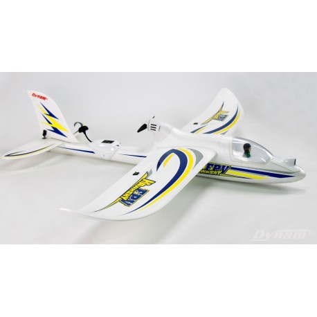 FMS 600MM FREE FLIGHT ALPHA GLIDER KIT (BLUE AND RED)